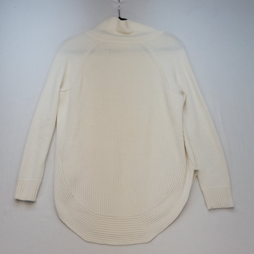 Athleta Ravine Tunic Sweater Womens XS White Merino‎ Wool Blend Ribbed